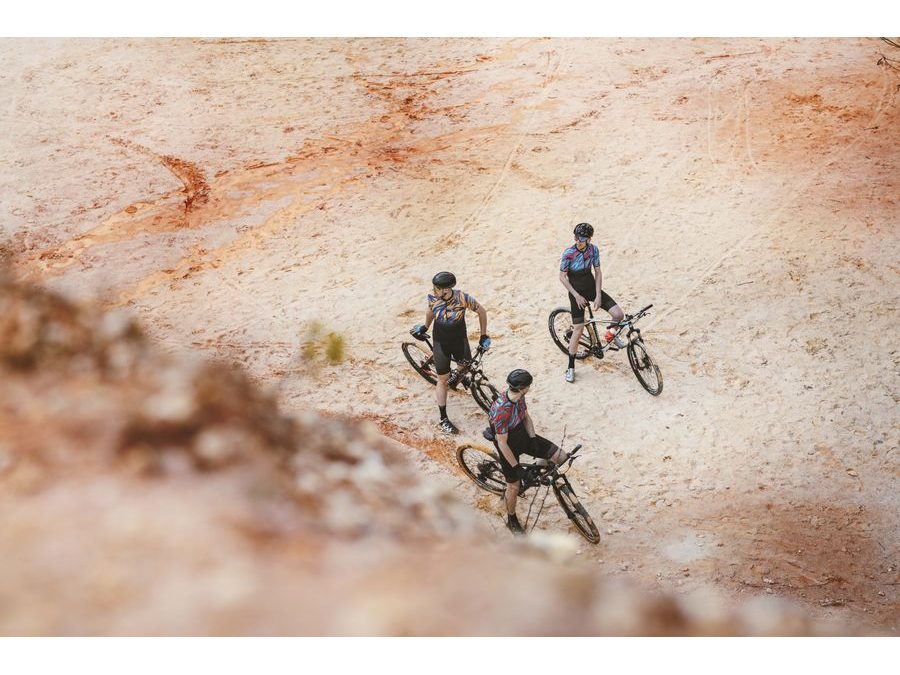 Pánský dres s krátkým rukávem FORCE LIFE, černo-modro-růžový