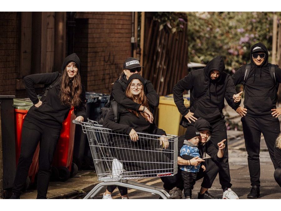 Pánská mikina FORCE COMFY UNI přes hlavu s kapucí, černá