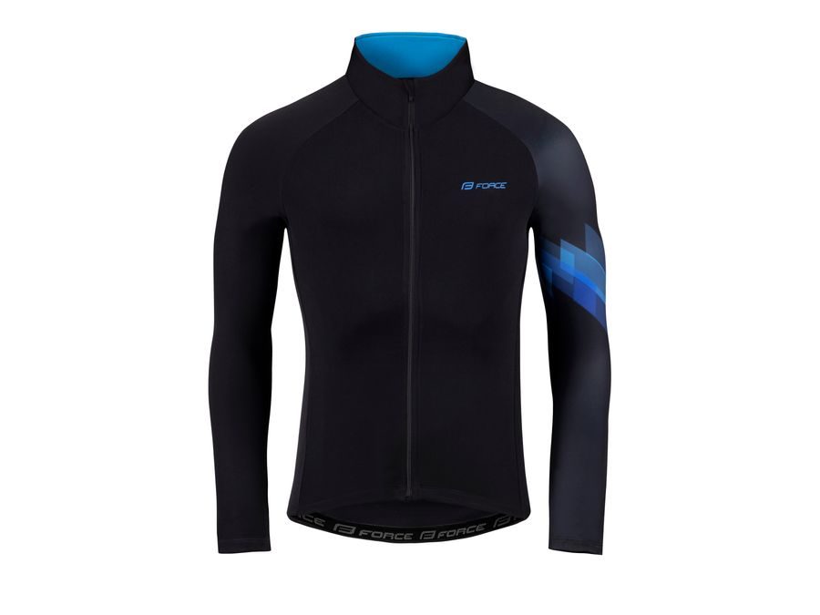 Pánský dres s dlouhým rukávem FORCE RIDGE, černo-modrý