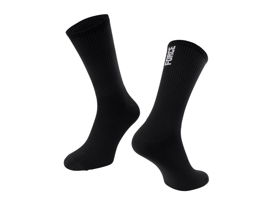 Dlouhé ponožky FORCE LONGER SLIM, černé