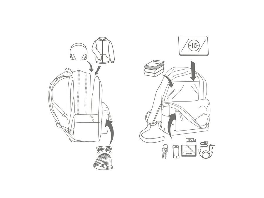 Batoh NITRO URBAN CLASSIC coco