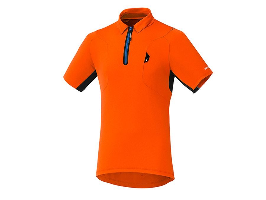 Pánský dres s krátkým rukávem SHIMANO polo, černá