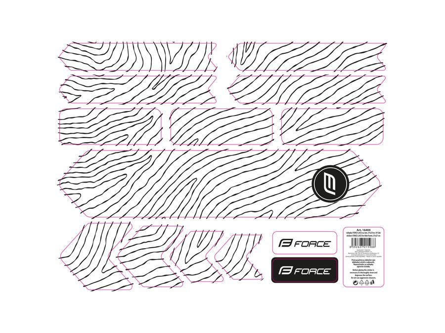 nálepky FORCE LACE na rám, 37x27cm, UV lak