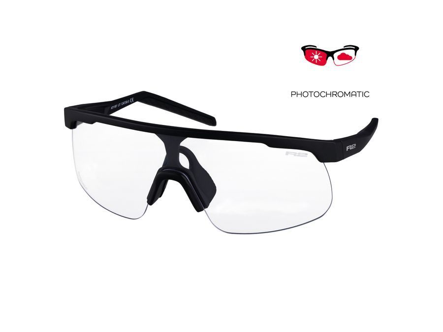 Dětské fotochromatické sportovní sluneční brýle R2 LIT AT115F, černé