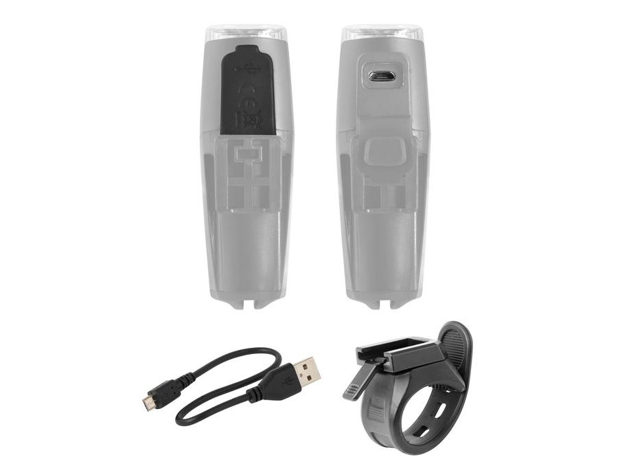 Světlo přední FORCE SHARK 500LM USB, černé