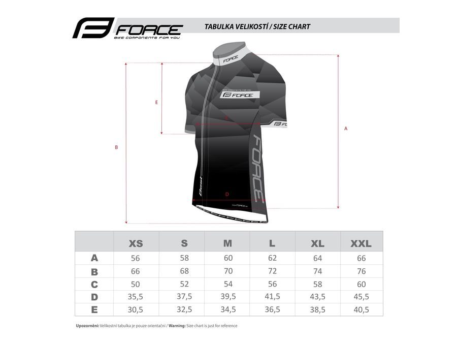 Dres s krátkým rukávem FORCE BEST, fluo-černý