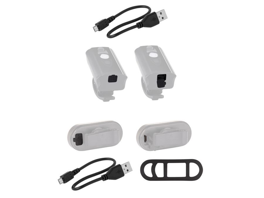 světla sada FORCE DIVER ARC USB přední+zadní