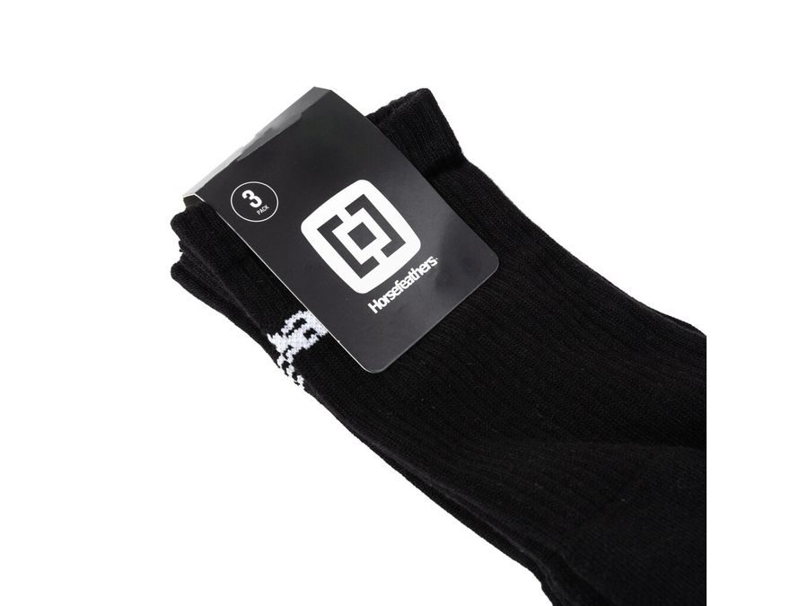 Pánské dlouhé ponožky HORSEFEATHERS Delete Premium 3Pack, black