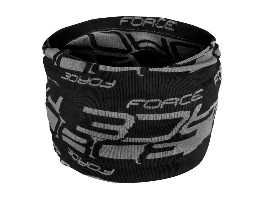 Šátek multifunkční FORCE zima, UNI, černo-šedý