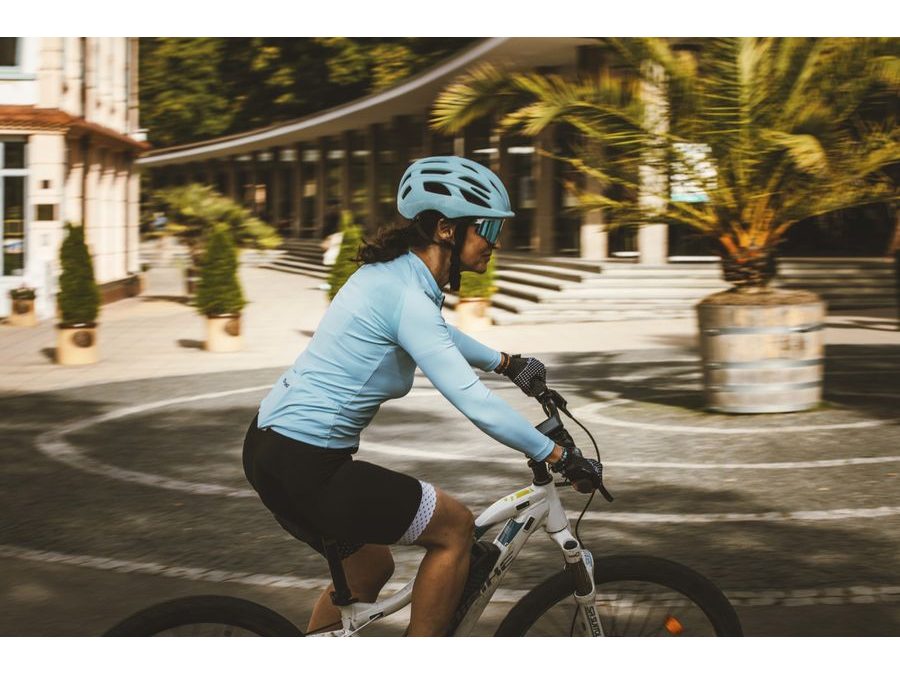 Městská helma FORCE DOWNTOWN, modro-zelená