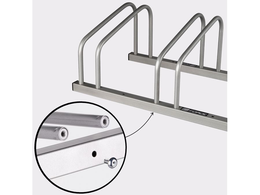 Stojan FORCE parkovací na 3 kola, ocel, stříbrný