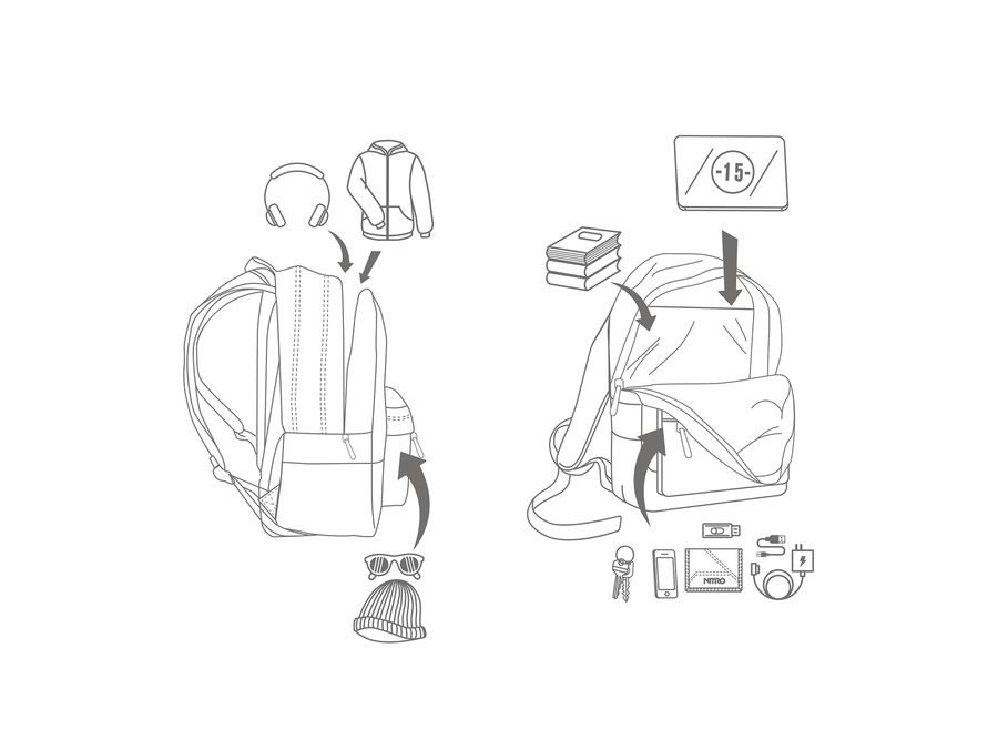 Batoh NITRO URBAN CLASSIC cyber yellow