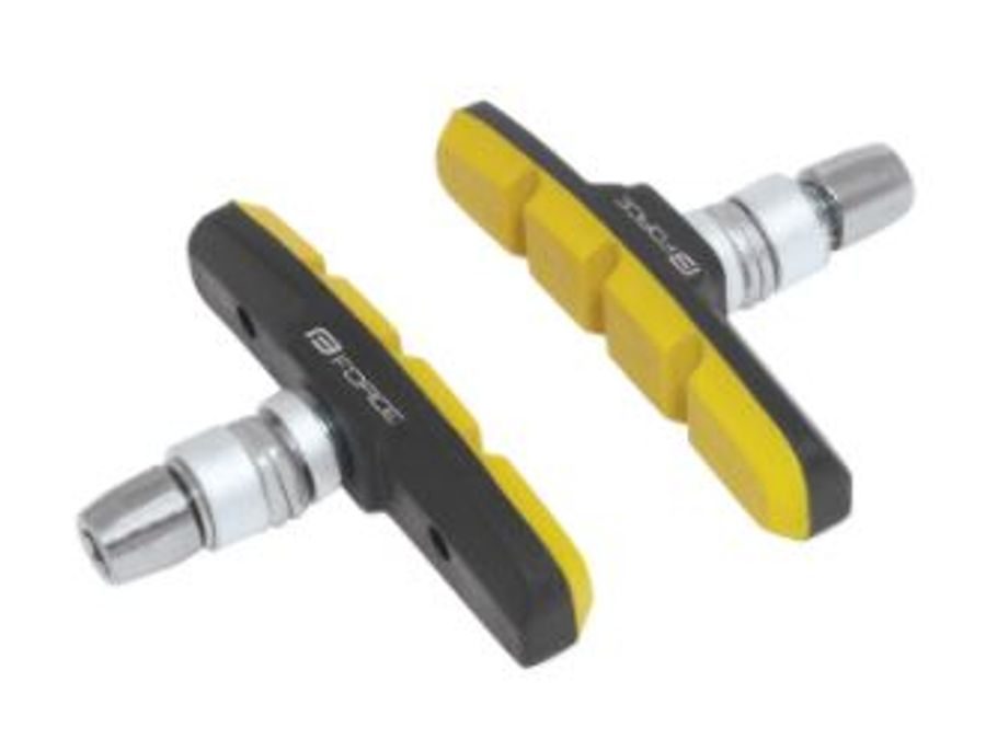 Gumičky brzd Force jednorázové, črn-žluté 70mm balené