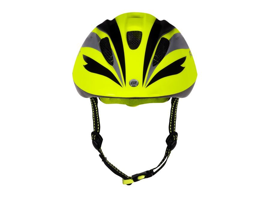 Dětská helma FORCE FUN STRIPES, fluo-černo-šedá