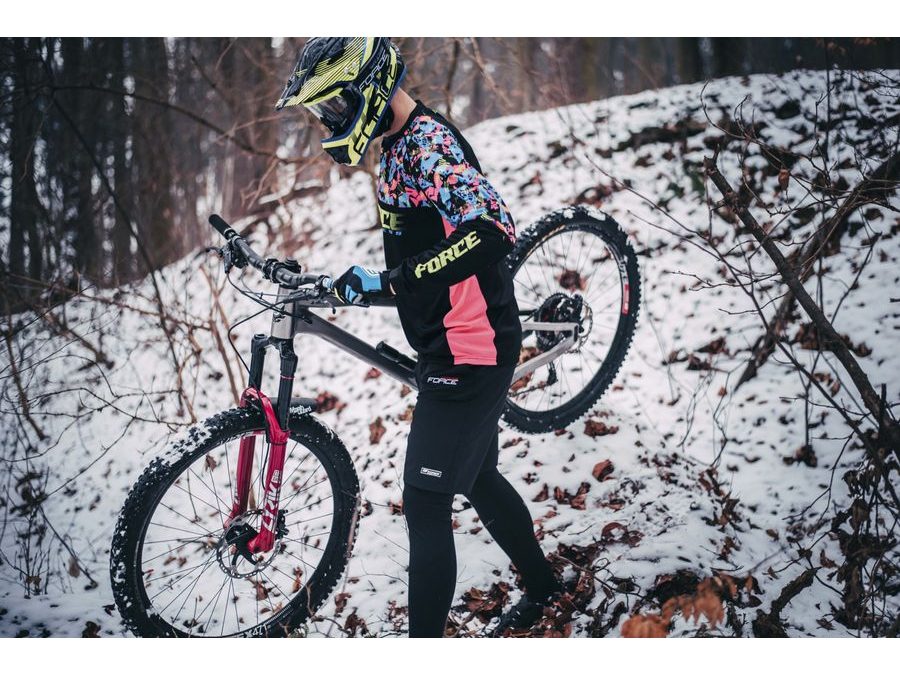 Letní dlouhoprsté rukavice FORCE MTB AUTONOMY, černo-modré