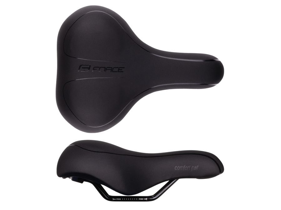 Dámské turistické sedlo FORCE COMFORT GEL, černé