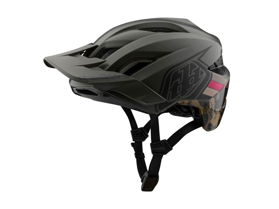 Helma Troy Lee Designs FLOWLINE SE MIPS BADGE TARMAC / OAK 2024