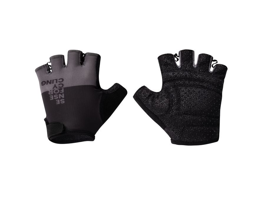 Letní krátkoprsté rukavice FORCE FINE, černo-šedé