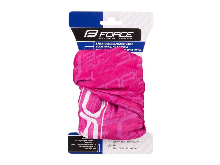 Šátek multifunkční FORCE léto, UNI, růžový