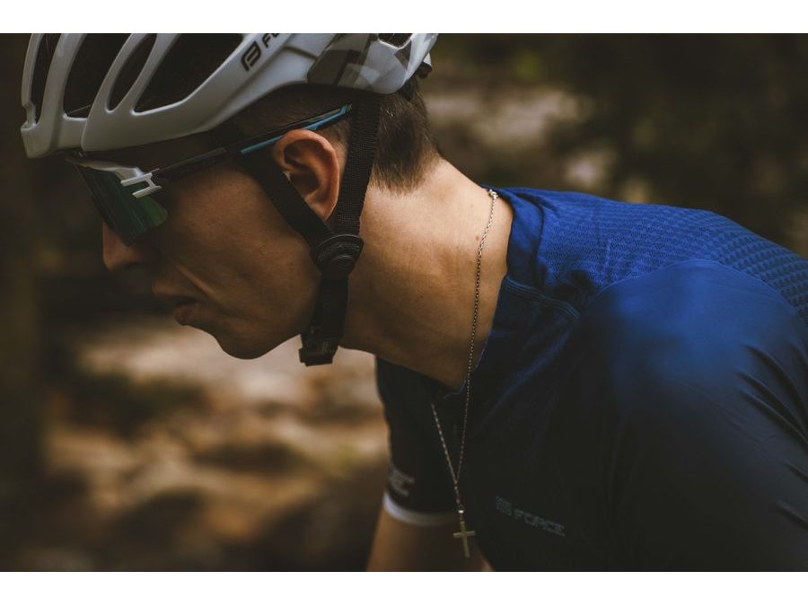 Pánský dres s krátkým rukávem FORCE SMOOTH, modro-černý