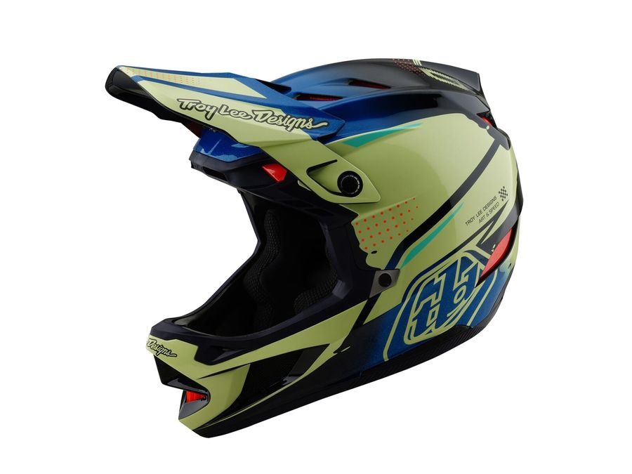 Integrální helma Troy Lee Designs D4 COMPOSITE DRIP GLO YELLOW 2025