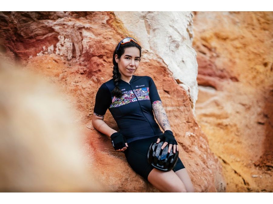 Letní krátkoprsté rukavice FORCE DARK, černé