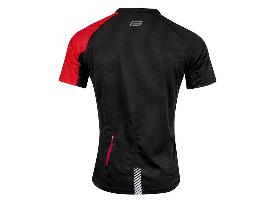 Dres s krátkým rukávem FORCE MTB ATTACK, černo-červený