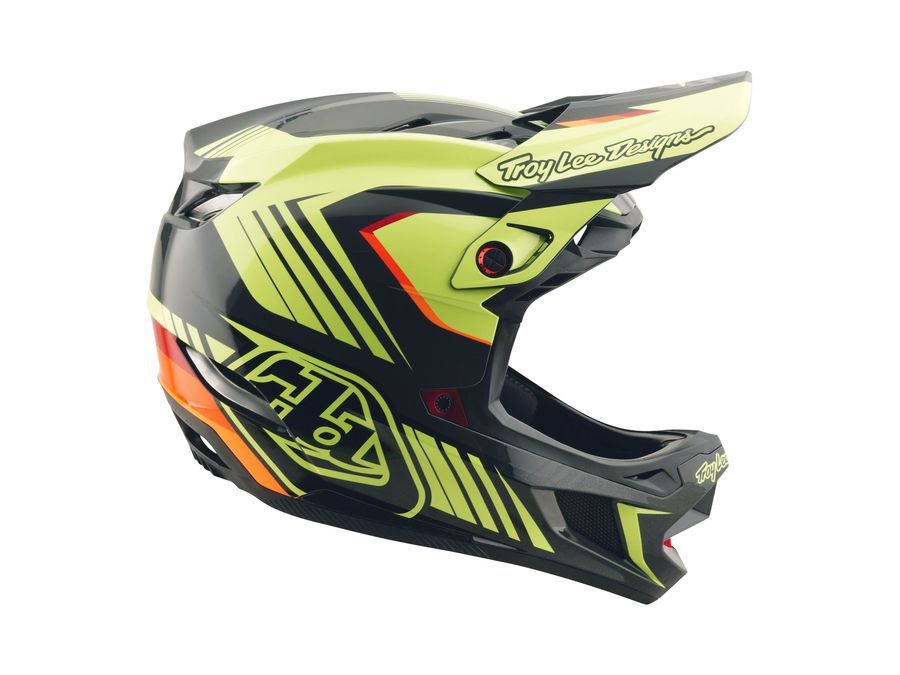 Integrální helma Troy Lee Designs D4 POLYACRYLITE QUALIFIER BLACK / YELLOW 2025