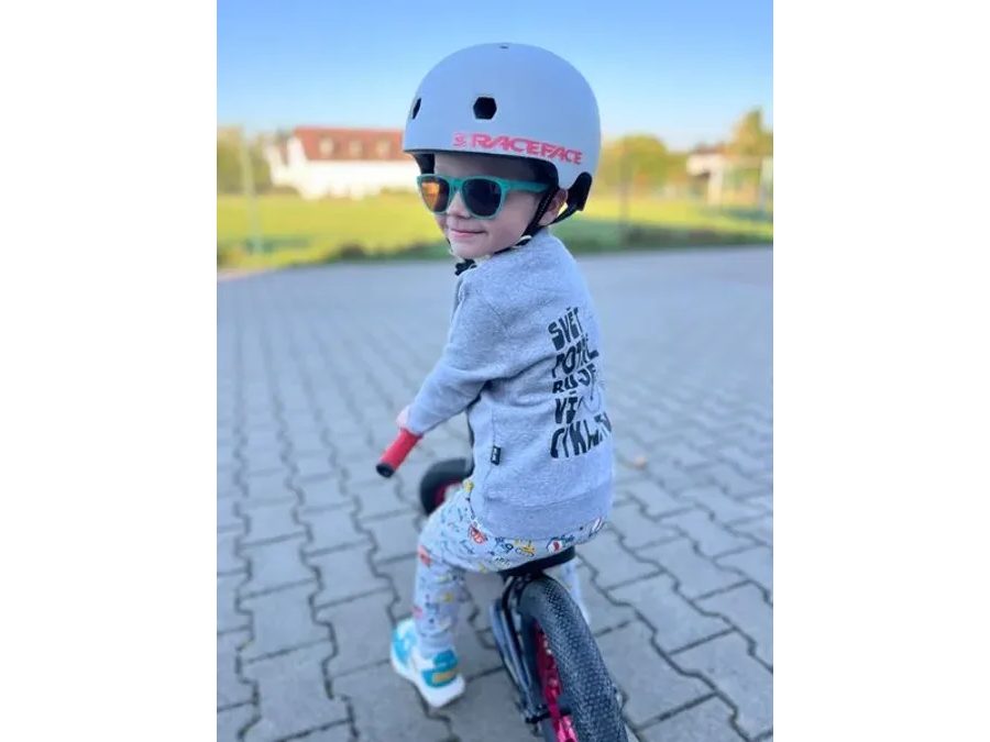 Dětská mikina Kolo je láska Svět potřebuje víc cyklistů - šedá