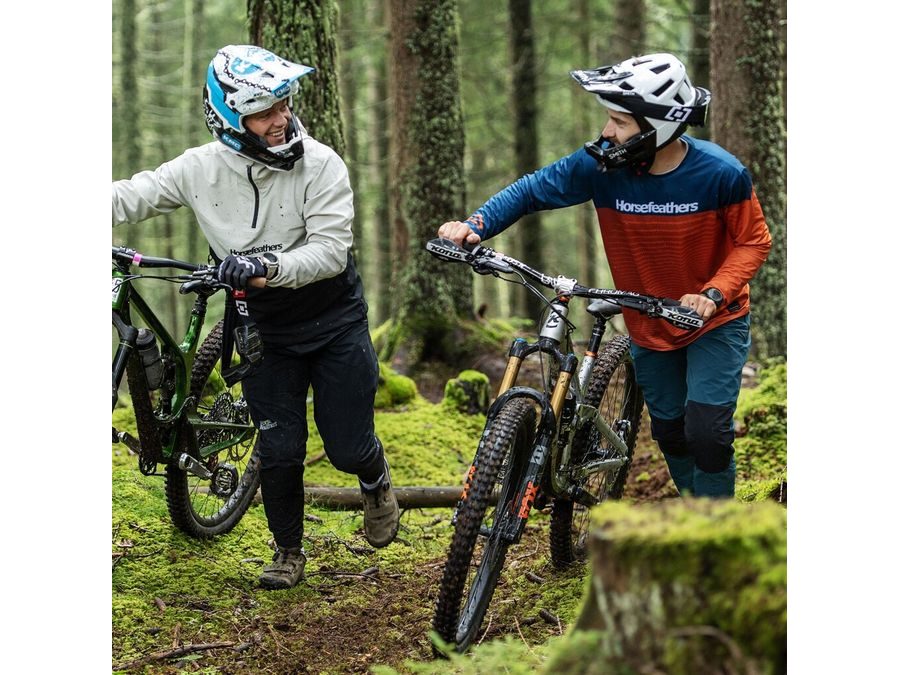 Pánský dres s dlouhým rukávem HORSEFEATHERS Quantum LS, petrol-burnt orange