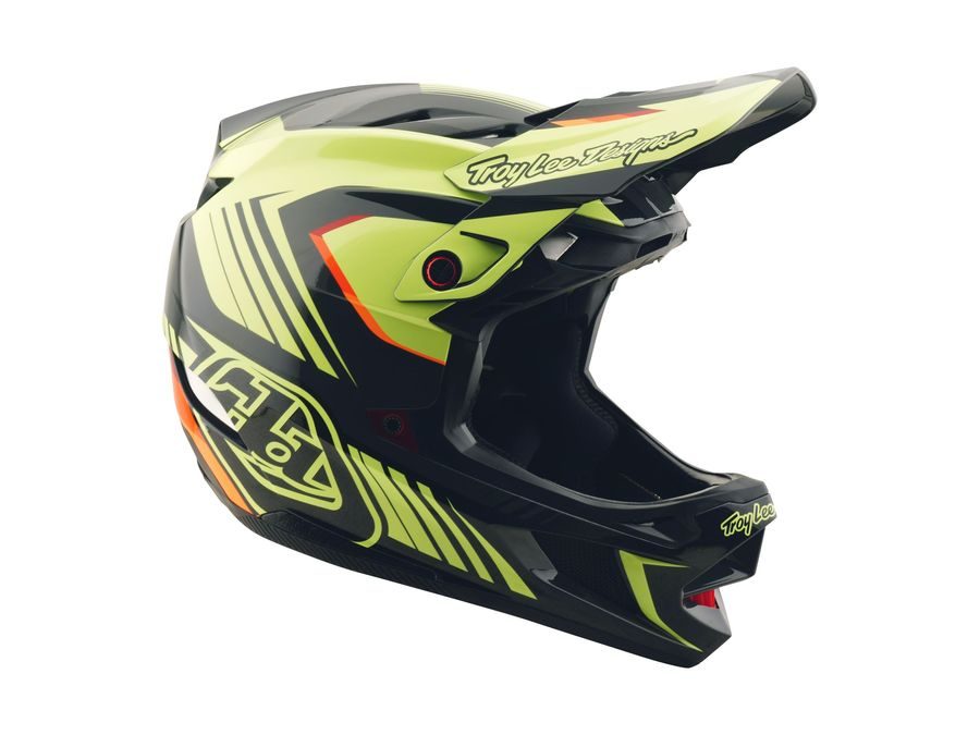 Integrální helma Troy Lee Designs D4 POLYACRYLITE QUALIFIER BLACK / YELLOW 2025