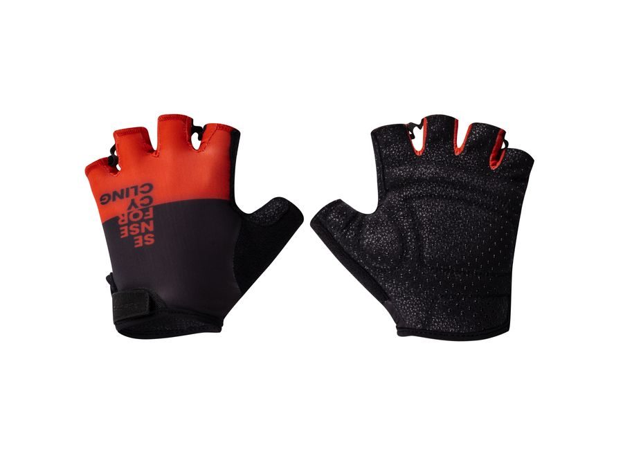 Letní krátkoprsté rukavice FORCE FINE, černo-červené