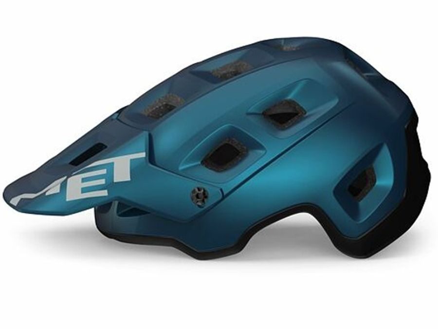 Helma MET TERRANOVA teal modrá černá metalická matná