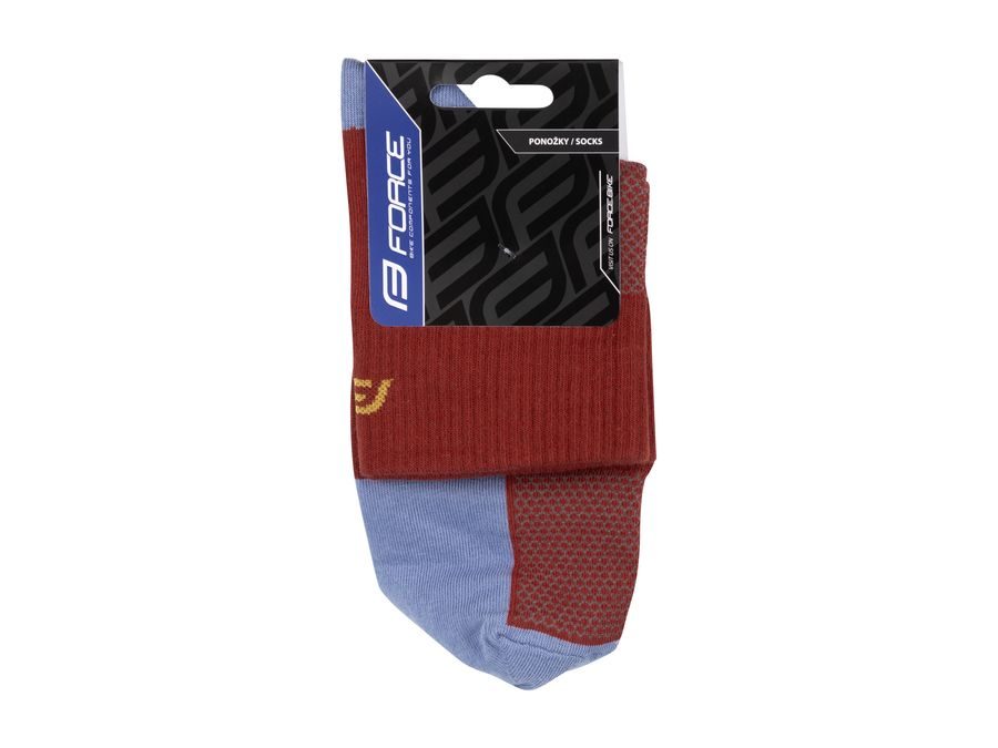 Dlouhé ponožky FORCE EDGE, červeno-modré