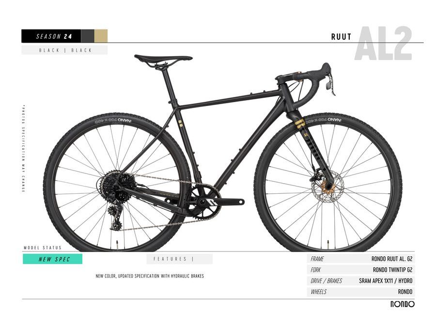 Gravel kolo RONDO RUUT AL2 Hydro černá