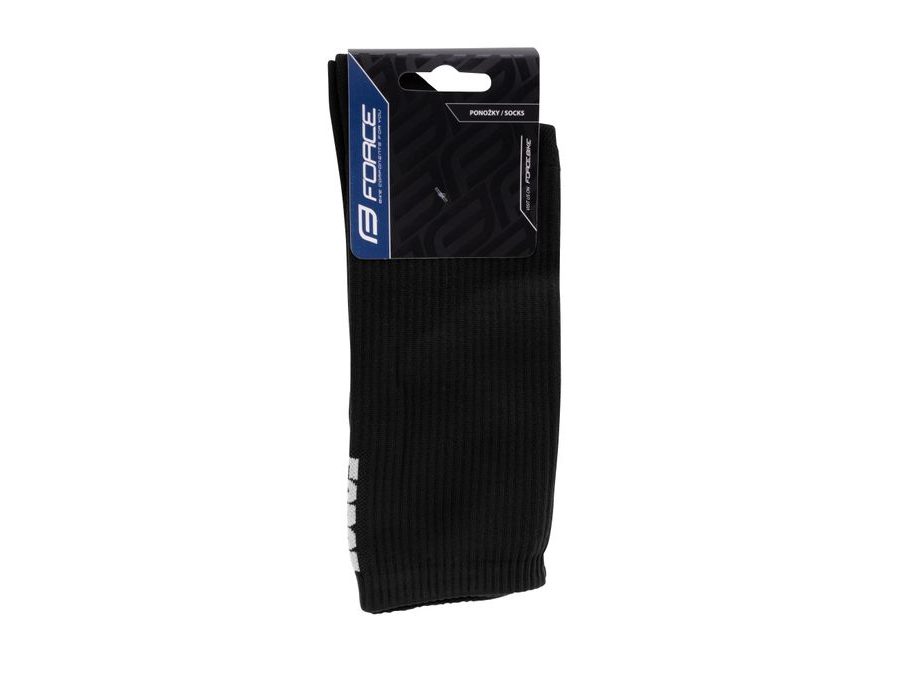Dlouhé ponožky FORCE LONGER SLIM, černé