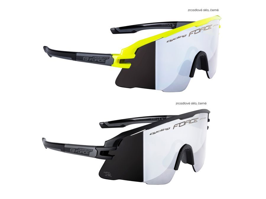 brýle F AMBIENT 1x černé+1x fluo, černé sklo SADA