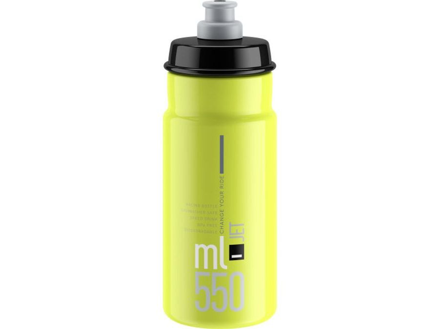 Láhev ELITE Jet Yellow fluo černé logo, 550 ml