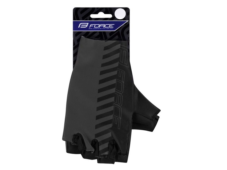 Letní krátkoprsté rukavice FORCE LINE bez zapínání, šedo-černé