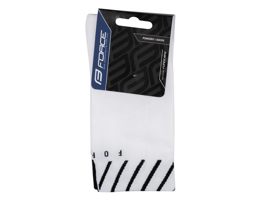 Dlouhé ponožky FORCE MARK, bílé