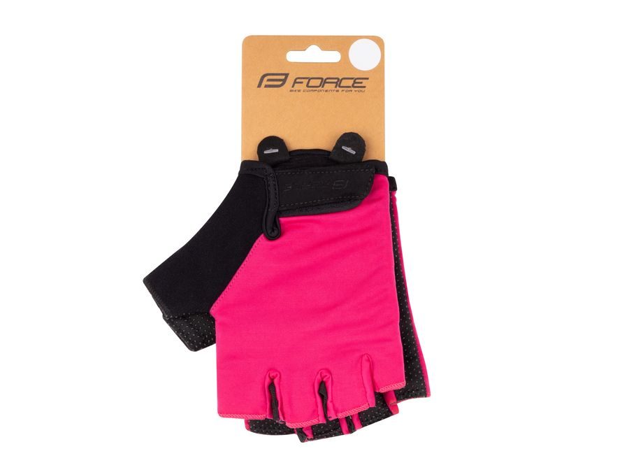 Letní krátkoprsté rukavice FORCE FUN, růžové