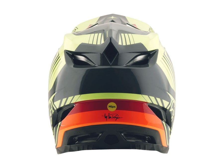 Integrální helma Troy Lee Designs D4 POLYACRYLITE QUALIFIER BLACK / YELLOW 2025
