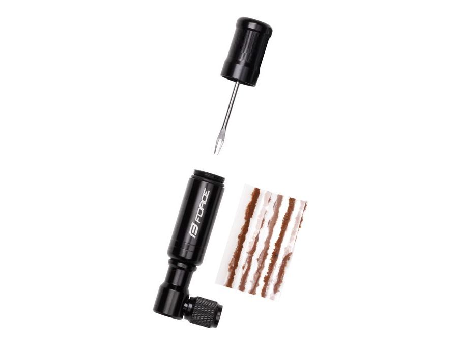 Inflátor CO2 FORCE PUFF 2.0 s opravnou sadou,černý