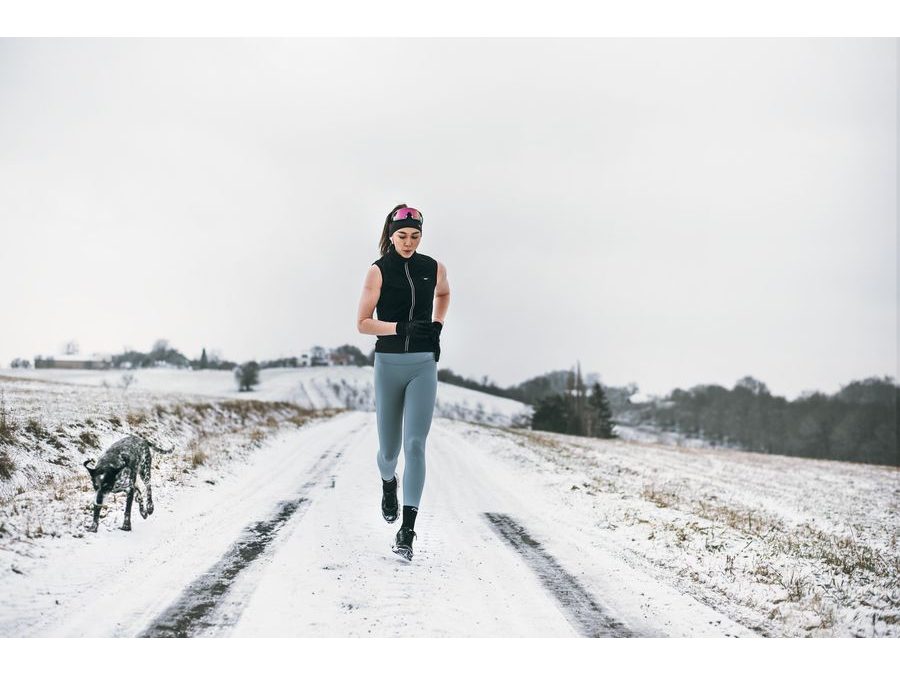 Dámské legíny do pasu bez vložky FORCE SIMPLE LADY, modré