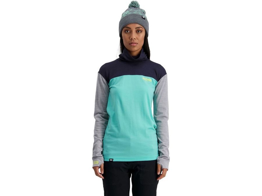 Triko Mons Royale merino YOTEI BF HIGH NECK mint edge