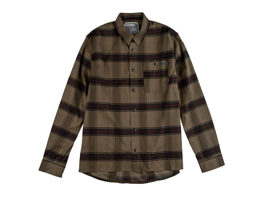 Pánská košile Troy Lee Designs GRIND FLANNEL PlAID DARK PINE