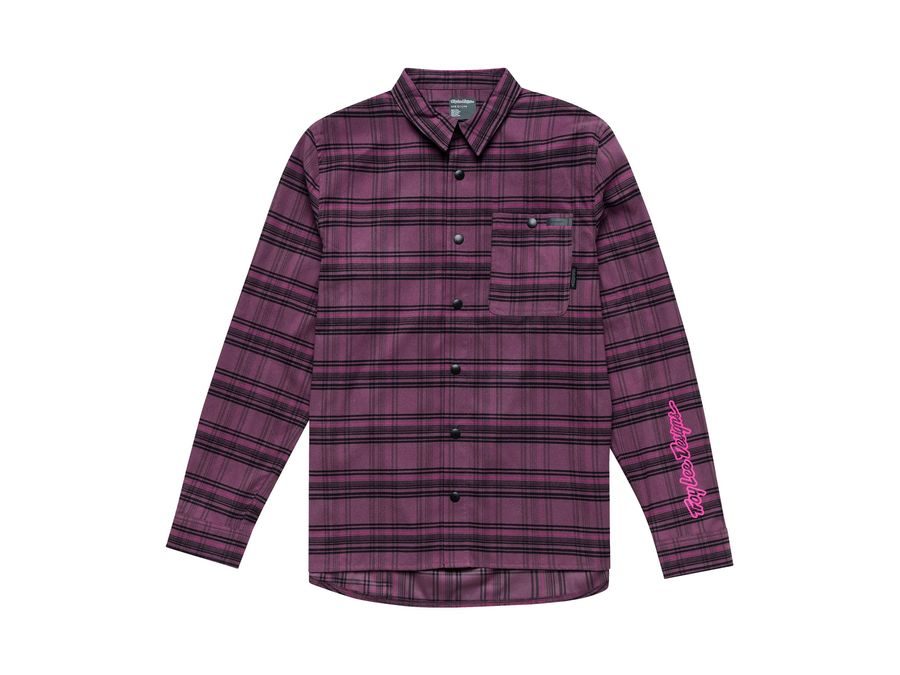 Pánská košile Troy Lee Designs GRIND FLANNE DEEP PURPLEL PLAID