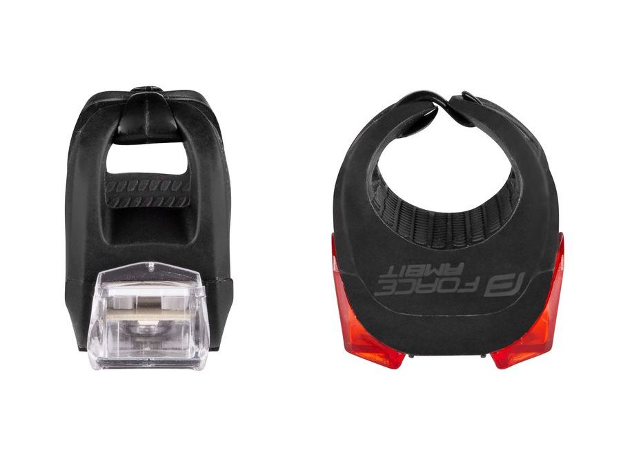 Blikačky sada FORCE AMBIT přední + zadní, černé