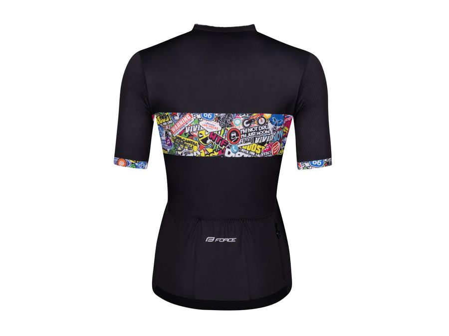 Dámský dres s krátkým rukávem FORCE VIVID LADY, černý