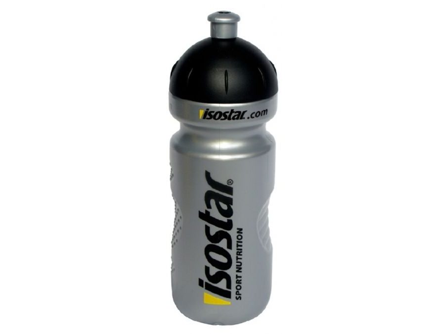 Láhev ISOSTAR 650ml push pull stříbrná
